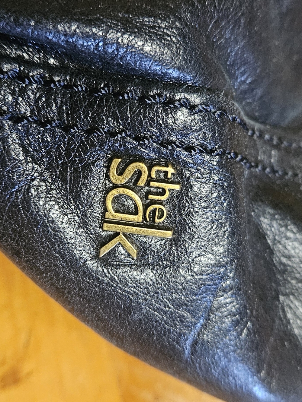 The Sak Black Leather Crossbody with Gold Logo - Picture 2 of 4